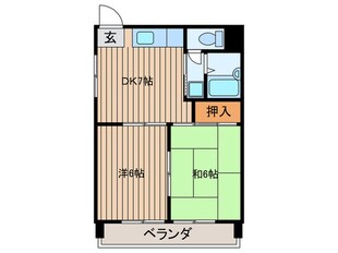 シャト－レ三栄Ⅱの物件間取画像